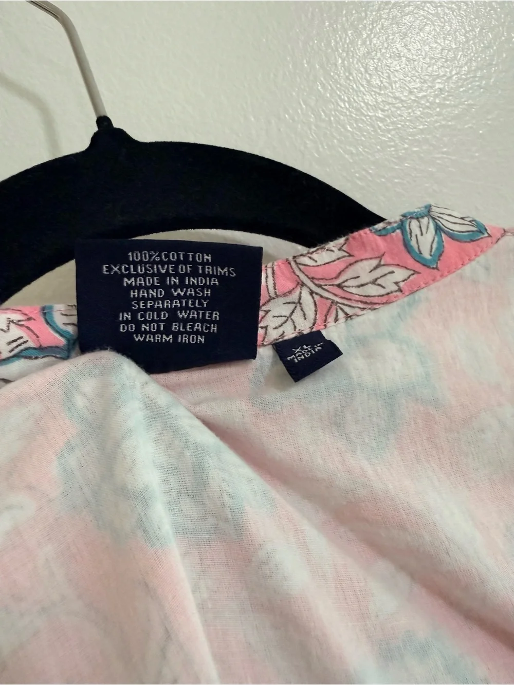 Madison Mathews Pink Floral Block Print Tiered Mini Dress XL 100% Cotton